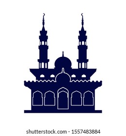 Mosque Logo Design Vector Template. Mosque Icon Symbol. Abstract Illustration