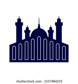 Mosque Logo Design Vector Template. Mosque Icon Symbol. Abstract Illustration