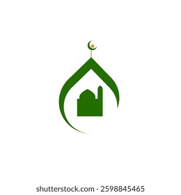 Mosque logo in green with a white background