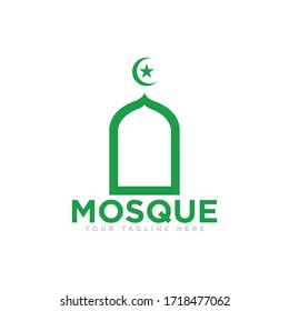Ilustración de diseño del logotipo de la mezquita