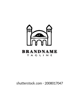 mosque logo icon design template modern vector illustration