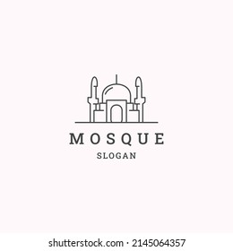 Moschee-Symbol-Design-Vorlage Vektorgrafik
