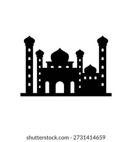 Mosque logo icon flat design 