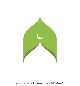 Mosque logo icon flat design 