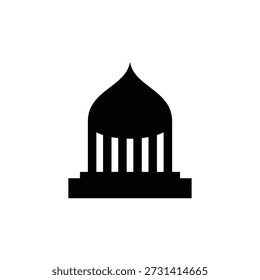 Mosque logo icon flat design 