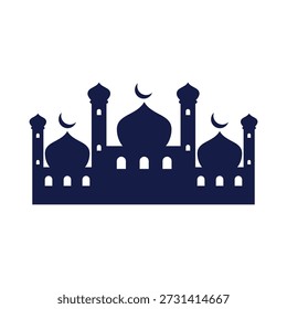 Mosque logo icon flat design 