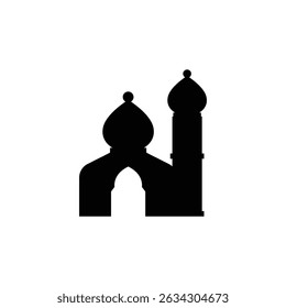 ilustração do ícone de logotipo da mesquita plana