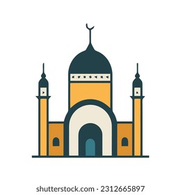 mosque logo icon, for islamic education center or business