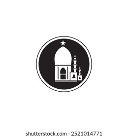 mosque logo icon vector illustration design