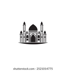 Moschee Logo Symbol Vektorgrafik-Design