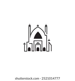 mosque logo icon vector illustration design