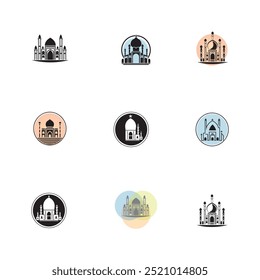 mosque logo icon vector illustration design
