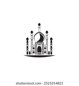 ícone de logotipo de mesquita vetor ilustração design