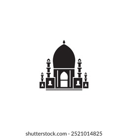 ícone de logotipo de mesquita vetor ilustração design