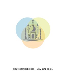 mosque logo icon vector illustration design