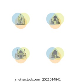 mosque logo icon vector illustration design