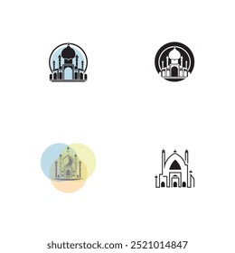 Moschee Logo Symbol Vektorgrafik-Design