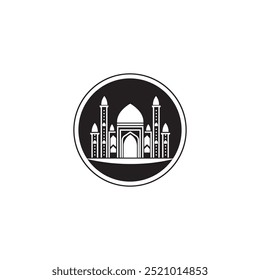 mosque logo icon vector illustration design