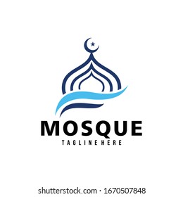 mosque logo icon vector isolated
