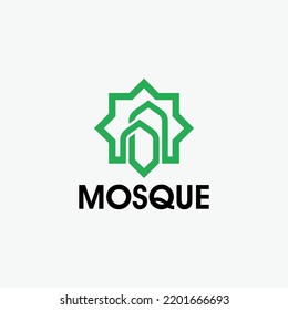 mosque logo icon vector isolated