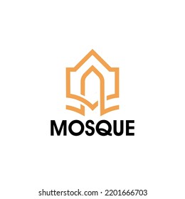 mosque logo icon vector isolated