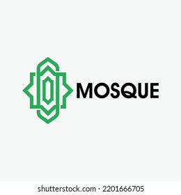 mosque logo icon vector isolated