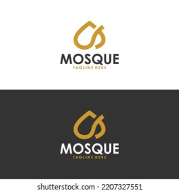 mosque logo icon vector isolated