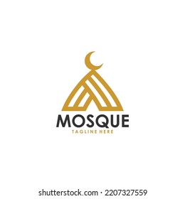 mosque logo icon vector isolated