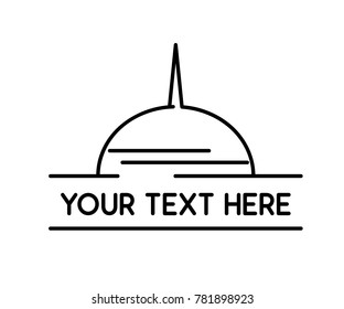 mosque logo linestyle design