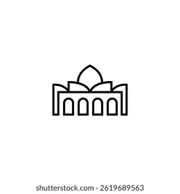 mosque logo with minimalist linear design