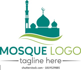 Mosque logo for pray, Mubarak, Ramadan, Muslim and company logo. 