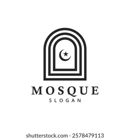 mosque logo , religious islamic inspiration icon