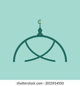 Mosque logo simple art illustration
