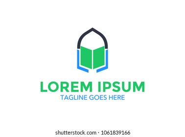 mosque logo. simple. vector illustration