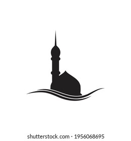 plantilla vectorial del logotipo de la mezquita