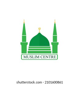 mosque logo and symbol vector icon image