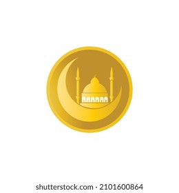 mosque logo and symbol vector icon image