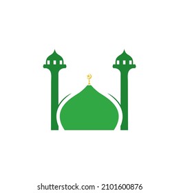 mosque logo and symbol vector icon image