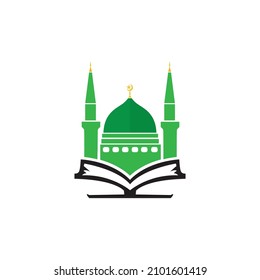 mosque logo and symbol vector icon image