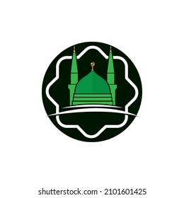 mosque logo and symbol vector icon image