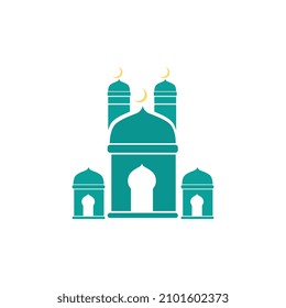 mosque logo and symbol vector icon image