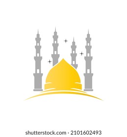 mosque logo and symbol vector icon image