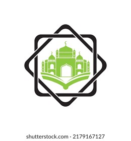 mosque logo and symbol vector illustration design