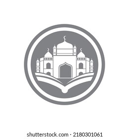 mosque logo and symbol vector illustration design