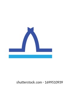 Mosque logo symbolicon template stock vector