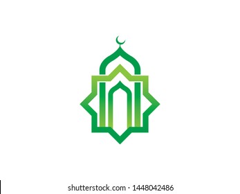 Mosque Logo Template Design Vector Emblem Stock Vector (Royalty Free ...