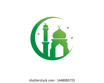 Mosque Logo Template Design Vector Emblem Stock Vector (Royalty Free ...