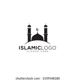 Mosque Logo Template Design Vector, Emblem, Design Concept, Creative Symbol, Icon