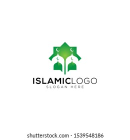 Mosque Logo Template Design Vector, Emblem, Design Concept, Creative Symbol, Icon