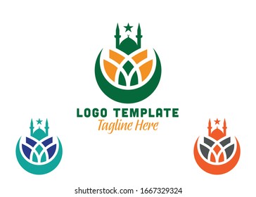 Mosque Logo Template Design Vector, Emblem, Design Concept, Creative Symbol, Icon